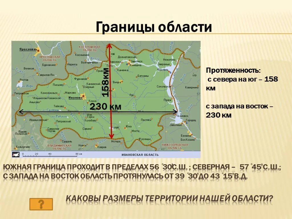 Протяженность с севера на Юг. Области с Запада на Восток. Ивановская область граничит. Иваново географическое положение. Протяженность южных границ россии