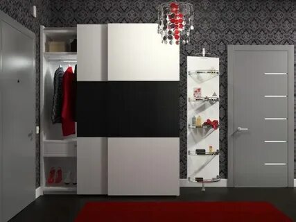 Темные шкафы в прихожей
