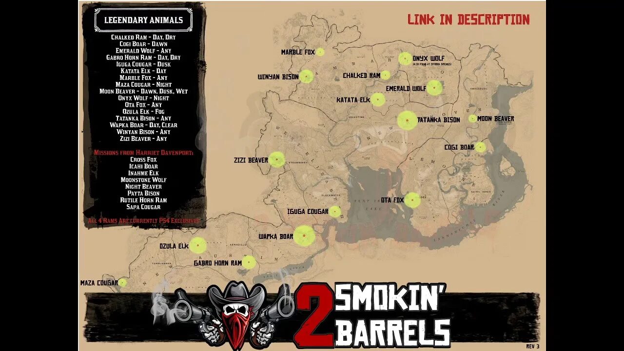 Red Dead Online: Legendary Animal Map - YouTube