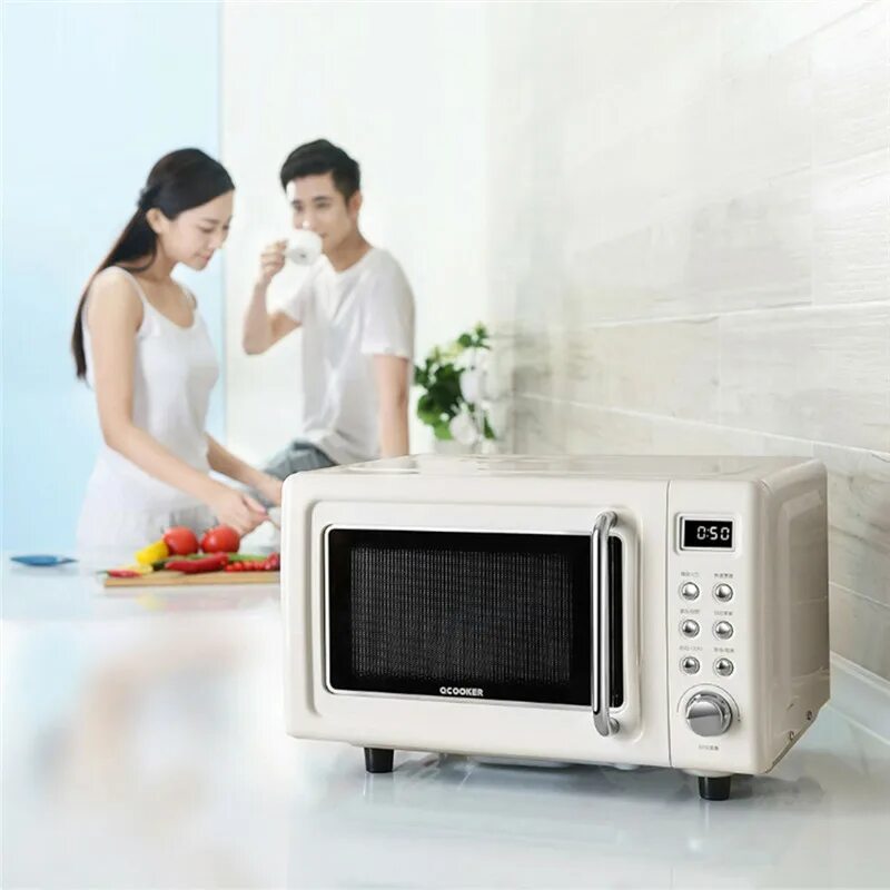 Микроволновка xiaomi. Микроволновка Xiaomi Qcooker. Микроволновая печь Xiaomi Qcooker household Retro Microwave 20l (CR-wb01b). Духовка Ocooker. Микроволновая печь 20 литров белая qcoocer.