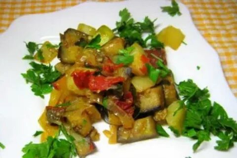 Жареные кабачки баклажаны перец