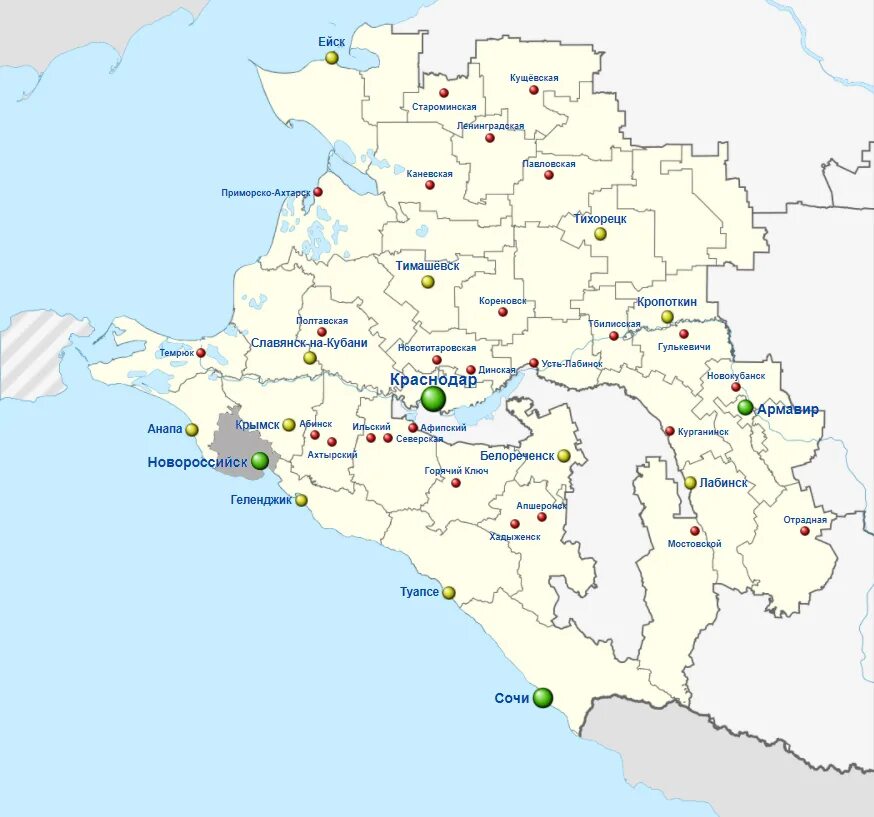 Карта краснодарского края с селами. Карта краснодарского края. карта краснодарского края с городами. курорты краснодарского края на карте. карта юга краснодарского края.