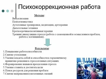 Методы психологической коррекции