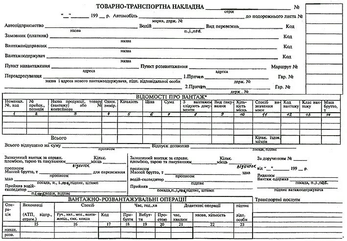 Товарно-транспортная накладная excel. Форма 1-т товарно-транспортная накладная 2023. Товаро-транспортная накладная 2021. ТТН форма СП-31.