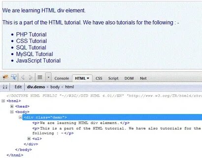 Элемент div в html