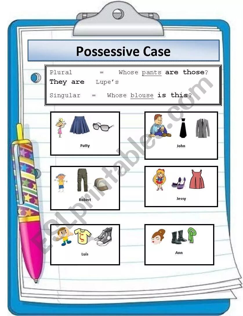 Possessive case exercises. Possessive case exercises