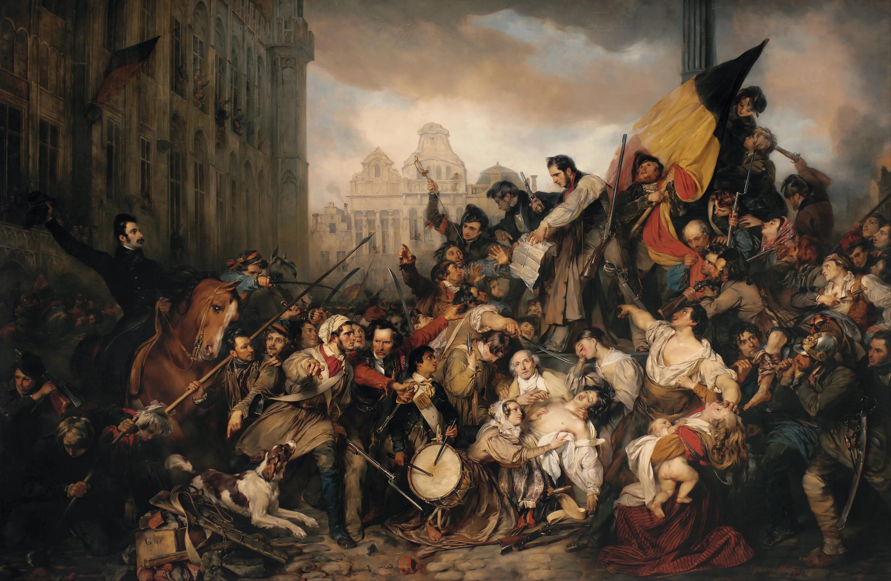 Революция в европе 1830. Французская революция 1830. Революция в Бельгии 1830. Гюстав Вапперс. Сентябрьские дни 1830 года.