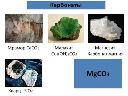 К карбонатам относятся