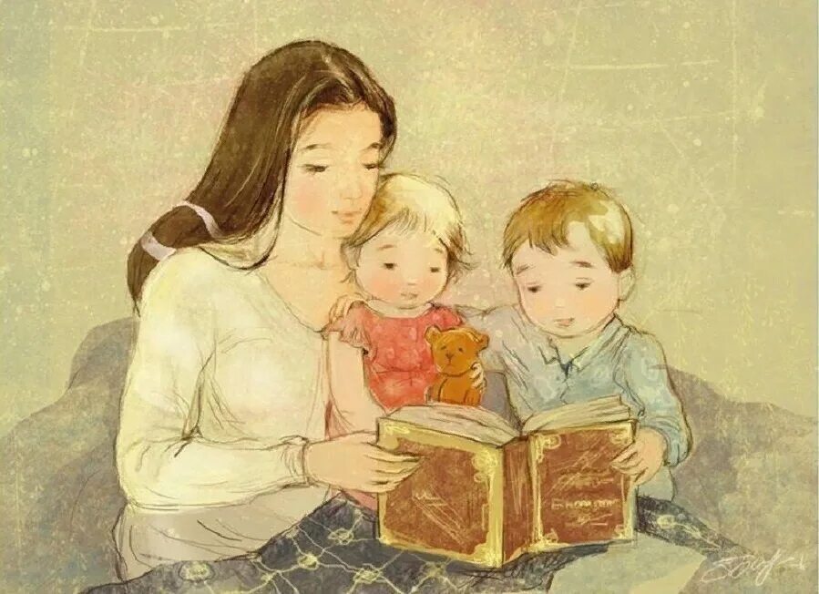 Про чтение детям сказка. Чтение сказок. Мама и ребенок иллюстрация. Иллюстрации к книгам для детей. Мама читает книгу ребенку.