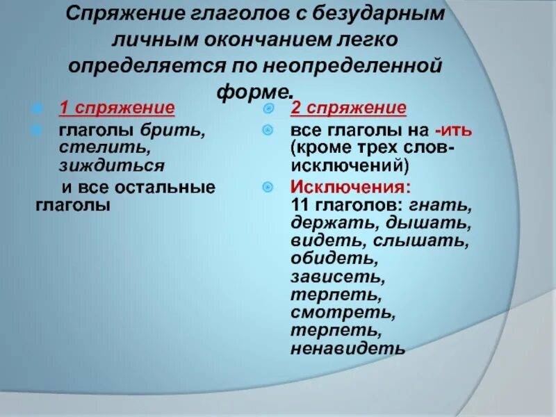 Зиждиться исключение. Зиждиться спряжение глагола. как определить спряжение глагола с безударным личным окончанием. брить стелить зиждиться глаголы исключения.