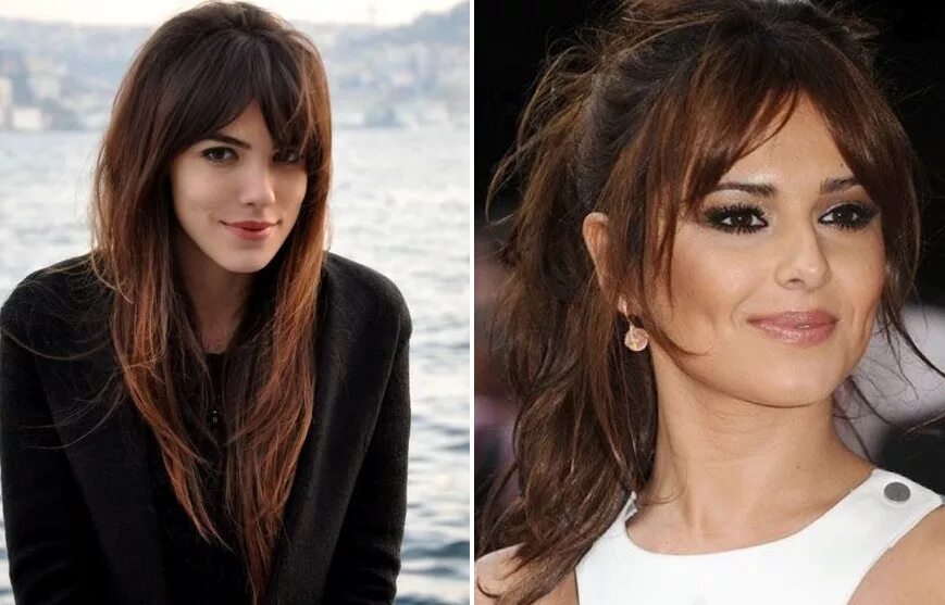 Как уложить короткую челку на две стороны. Длинная челка на 2 стороны. Челка шторка хейли болдуин. Челка шторка. Челка тренд 2022.