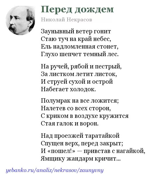 Заунывный ветер гонит. Н А Некрасов перед дождем. Стихотворение Некрасова перед дождем.