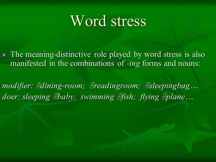 Word stress writing