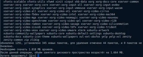 Ошибка при обработке пакета xserver xorg core