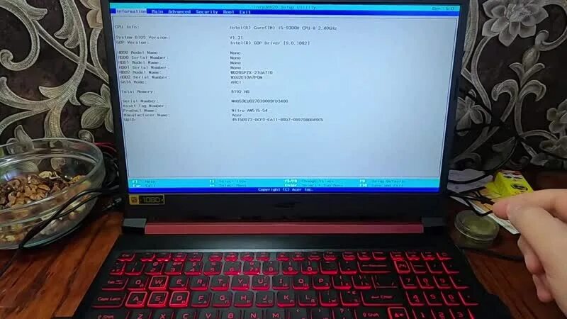 Nitro 5 acer установка windows. Acer nitro 5 bios.