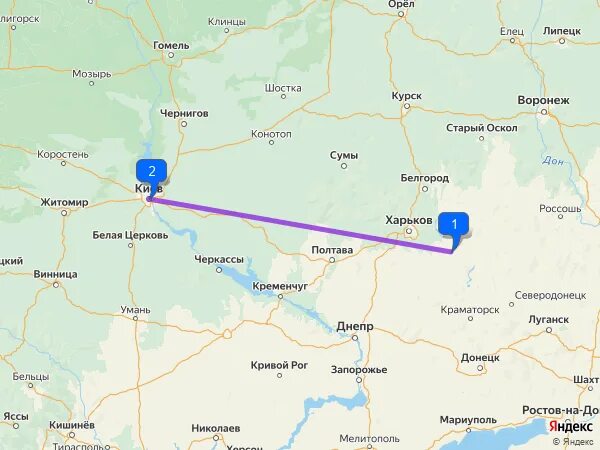 Купянск сколько км