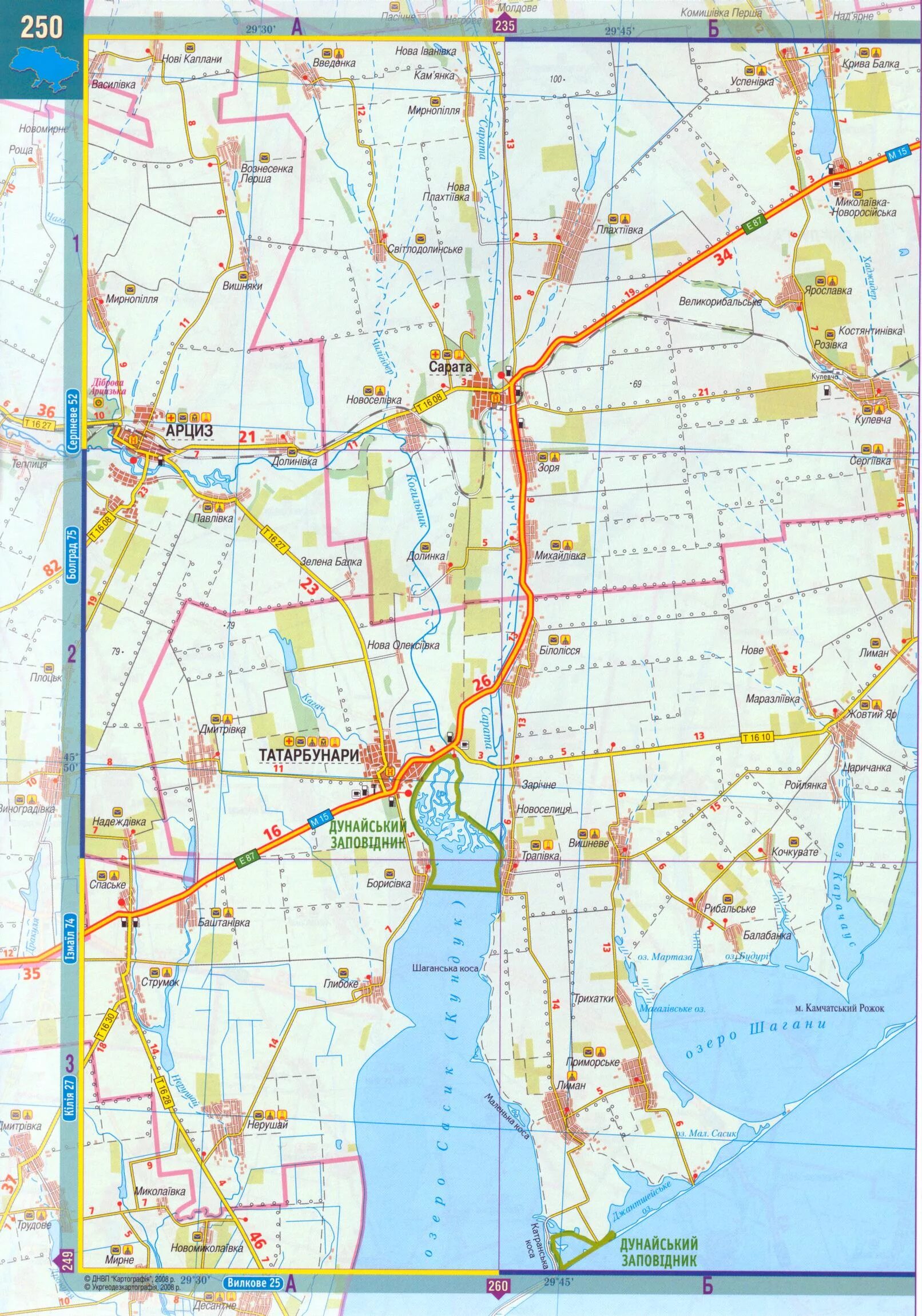 южный одесская область на карте