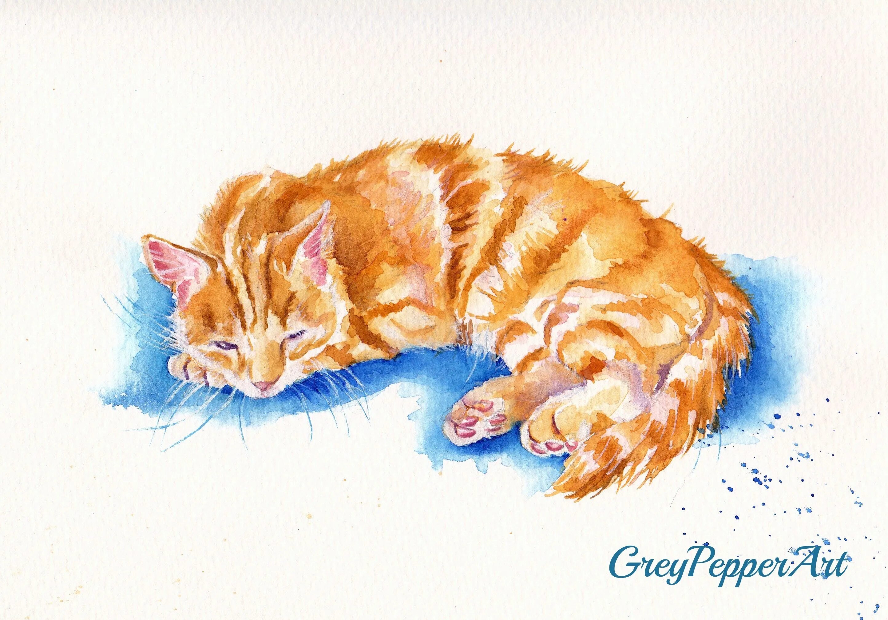 Рыжая кошка рисунок. Кошка акварелью. Огненно рыжий кот. Силуэт рыжего кота. Мультяшные рыжие коты.