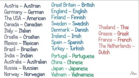 New zealand национальность на английском