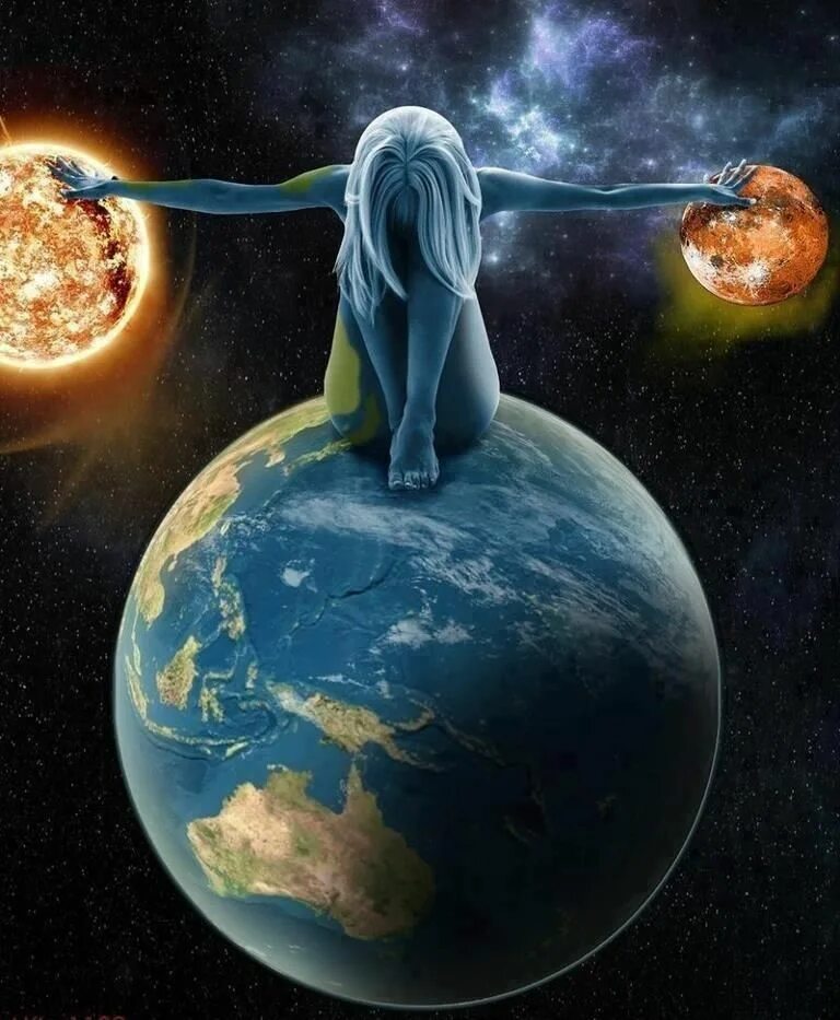 Картинки женщина земля. Уставшая земля. коридор затмений в 2025 году. коридор затмений картина со смыслом.