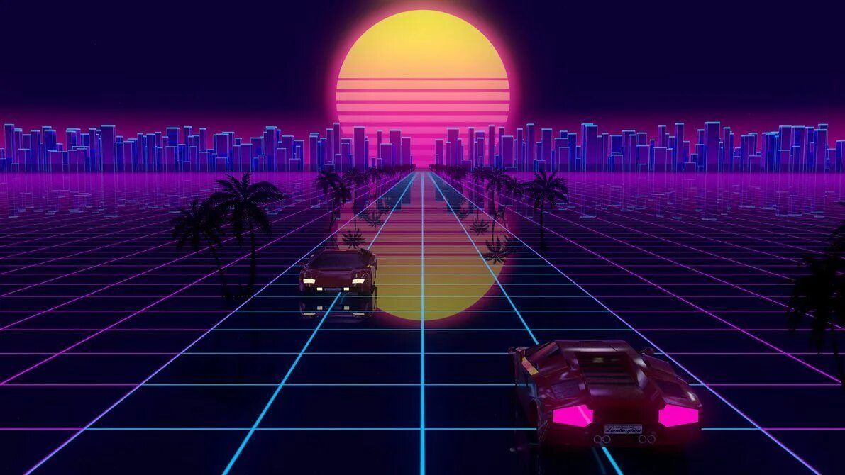 Retrowave wallpapers. Синти Вэйв. Майами восьмидесятые ретровейв. Ретро Вейв Данте. Ретровейв стайл.