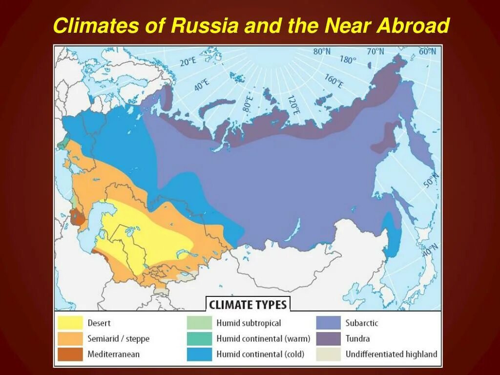 Climate of Russia Map. Climatic Zones of Russia. Климат России на английском. Климатическая карта России на английском языке.