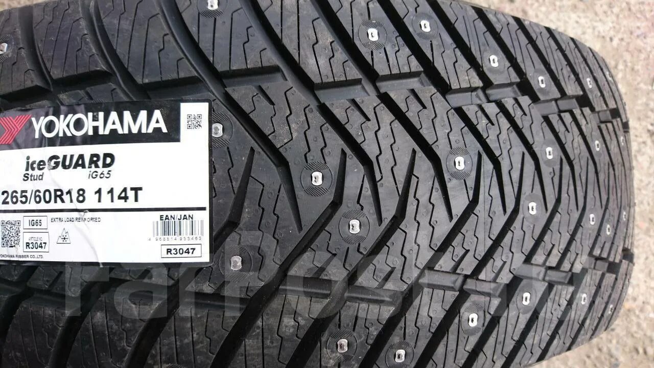 265/60r18 Yokohama ICEGUARD stud ig65 114t XL (шип)*. 265/60r18 Yokohama Ice Guard ig-65 114t шип. Yokohama Ice Guard ig65. Yokohama Ice Guard ig65 зимняя шипованная. Йокогама айс гуард 65