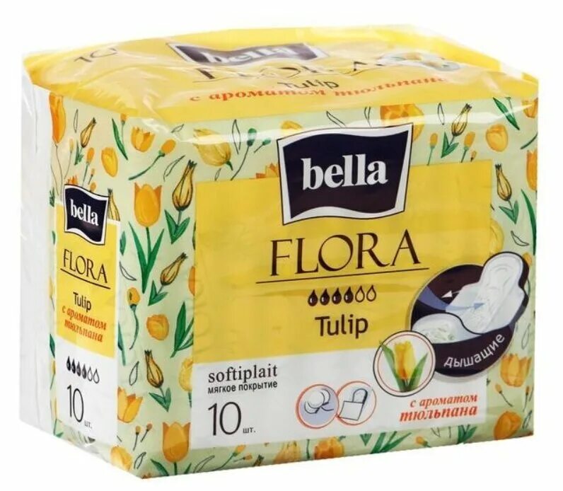 прокладки bella flora тюльпан. (с ароматом розы). (с ароматом розы). Flora bella. Bella прокладки flora rose, 10 шт.