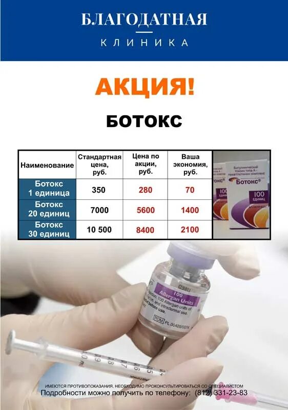 Количество ботокса