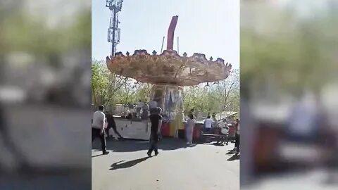 Лунапарк девочка упала