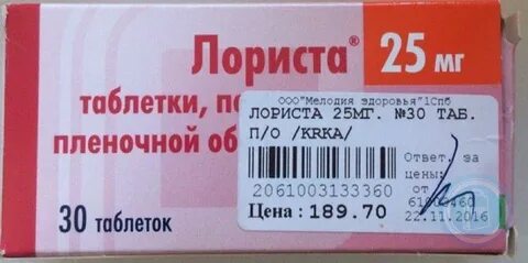Лориста 25 инструкция по применению