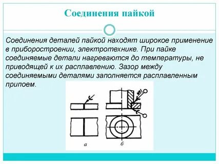 Паяное соединение на чертеже