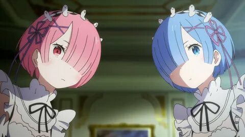 Ram (Re: Zero). blue hair. short hair. anime girls. maid. 