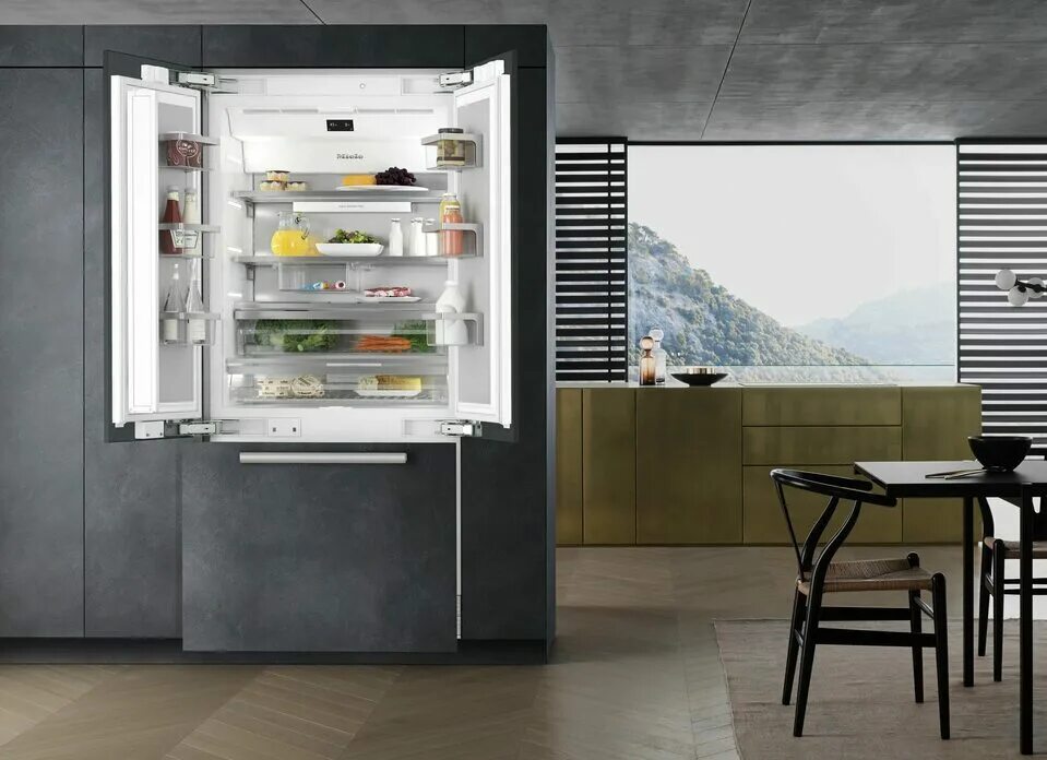 Встраиваемый двухкамерный холодильник Miele KF 2981 vi Mastercool Frenchdoor. Холодильник Miele Side by Side. Холодильник Miele KF 2982 vi. Mastercool kf2981vi. Встроенный холодильник no frost купить