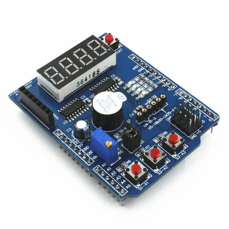 Плата Multi-Shield для Arduino uno. Arduino Multi-function Shield. Multi-Shield для Arduino uno. Плата расширения arduino