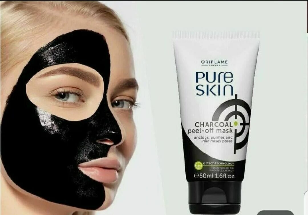 Маска пленка для лица. Pure skin charcoal peel-off mask. угольная маска плёнка орифлейм. очищающая маска-пленка с углем pure skin. орифлейм пьюр скин маска уголь.