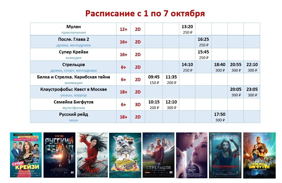 Расписание кинофильмов в кинотеатре. Киноафиша в кинотеатре. Афиша расписание.