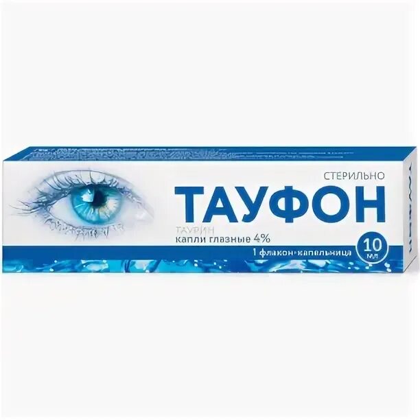 Тауфон глазные капли 10 мл. Капли фл. Гл. Тауфон (капли глаз. Тауфон глазные капли.