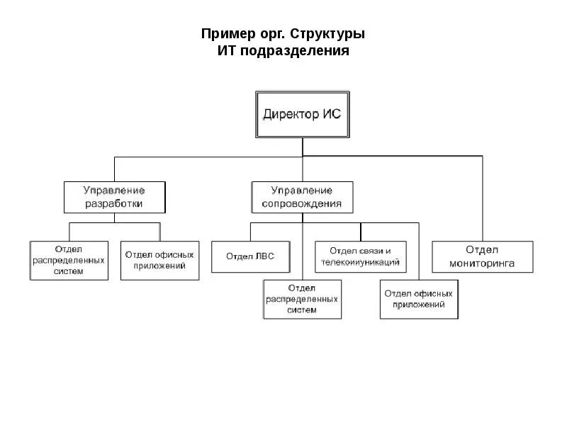 Структурная единица в организации. Организационная структура ИТ-подразделения. Организационная структура предприятия с информационным отделом.. Организационная структура предприятия провайдера. Организационная структура ИТ отдела.