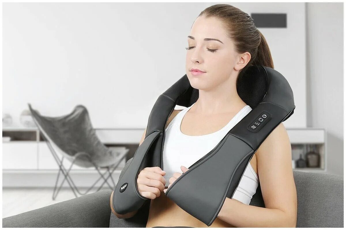 Массажер для шеи и плеч msg-035. Массажная накидка - Relax Control - Massager of Neck kneading - v 25756-1. Массажер для шеи. Массажер для спины, плеч и шеи. Массажер для шеи какой выбрать