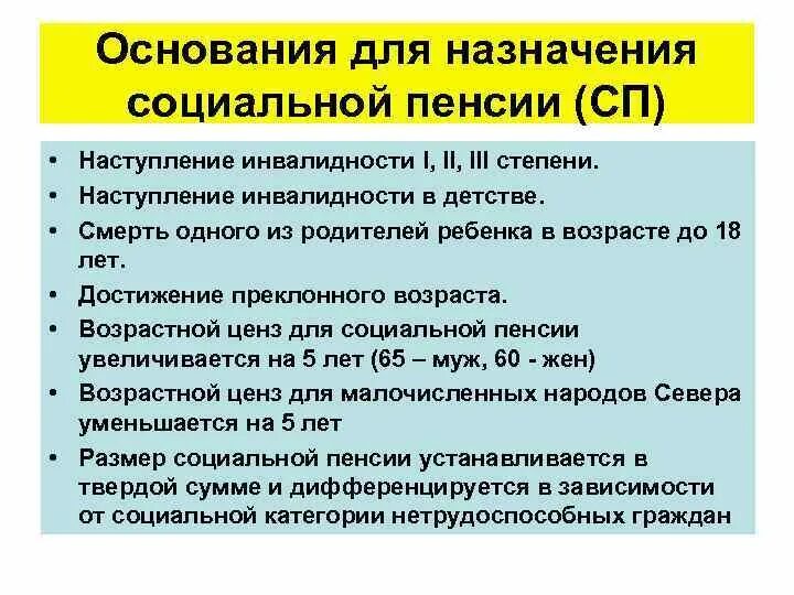 Условия назначения социальной пенсии. Социальная пенсия по старости условия назначения. Основания назначения пенсии. Основания для назначения социальной пенсии по старости. Лица имеющие право на получение пенсии