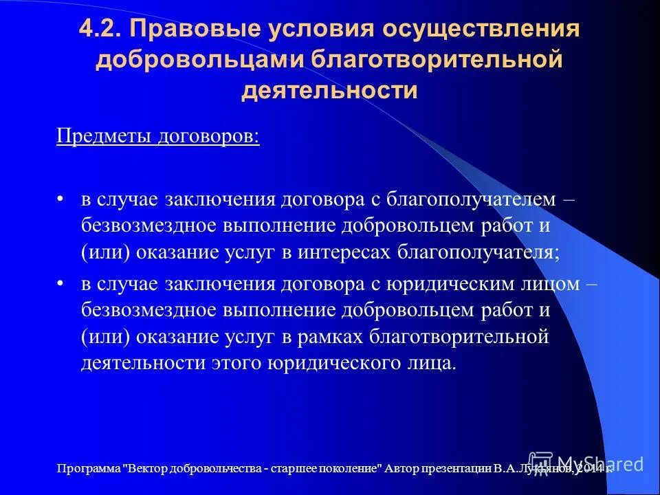 Доброволец осуществляет добровольческую деятельность. Доброволец осуществляет добровольческую деятельность