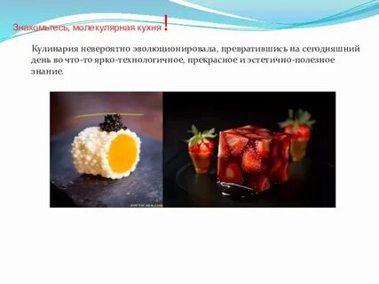 Проект молекулярная кухня