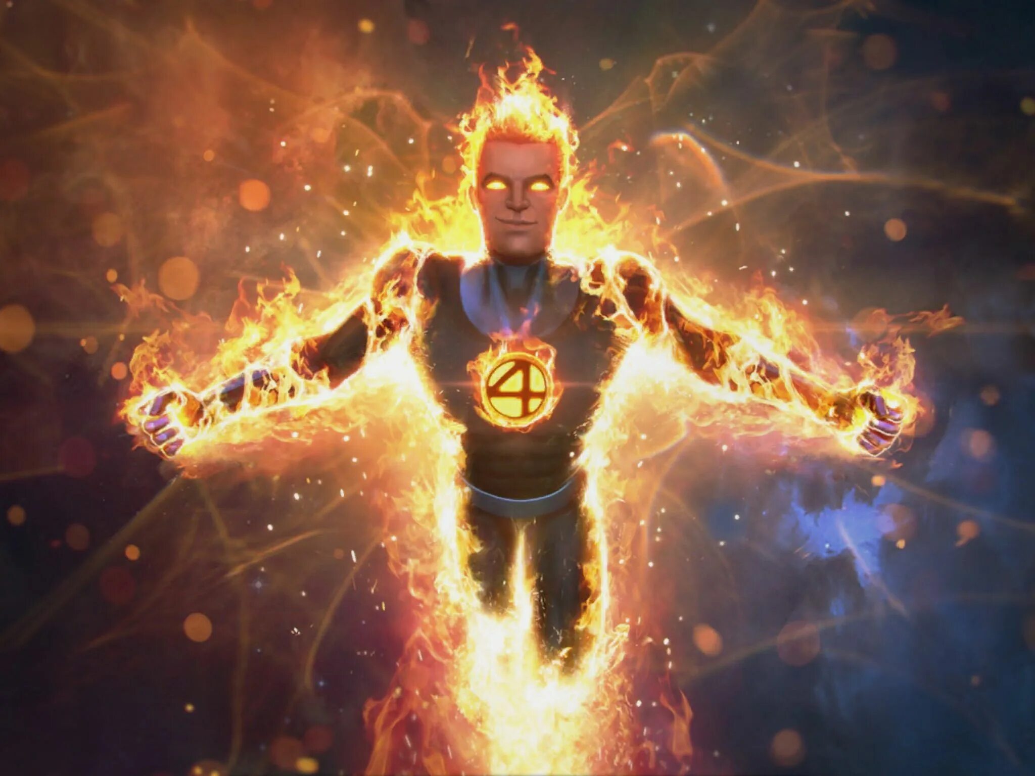 Loading nan. Человек факел Марвел. Марвел битва чемпионов факел. Marvel Contest of Champions Human Torch. Фантастическая четверка Огненный человек.