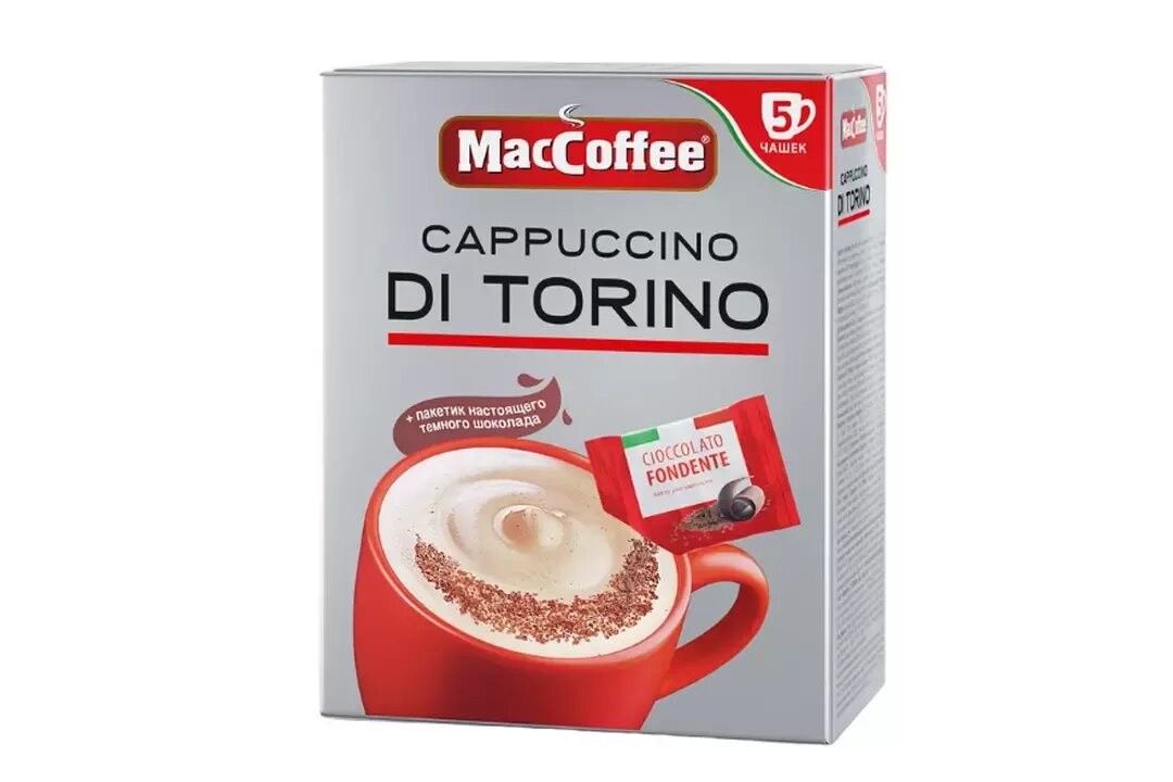 Маккофе di Torino. Маккофе капучино ди Торино. Кофе MACCOFFEE di Torino Cappuccino 25,5 гр. Кофе с шоколадной крошкой MACCOFFEE.