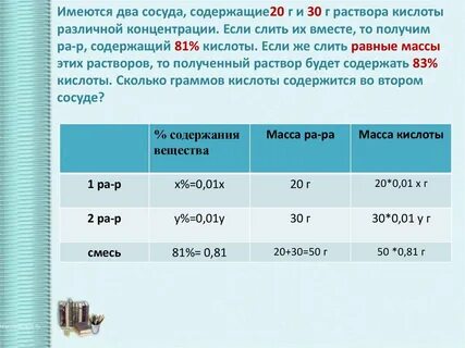 Имеются 2 сосуда содержащие 48 и 42