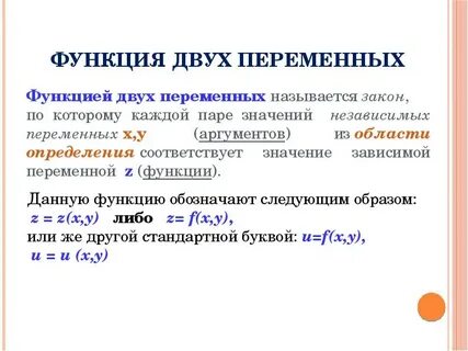 График функции 2 х переменных