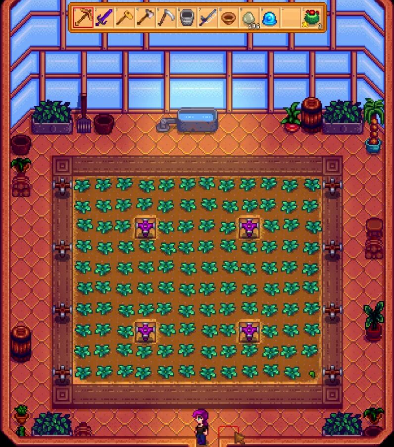 Стардью иридиевый спринклер. Stardew valley фермы со спринклерами. Спринклер stardew valley. Иридиевый спринклер в stardew valley. Иридиевый спринклер в stardew valley в теплицу.