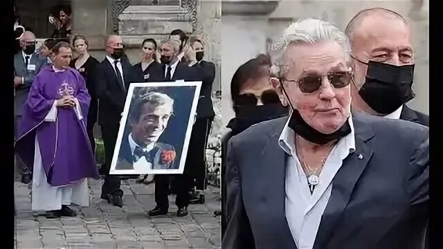 Делон на похоронах бельмондо видео