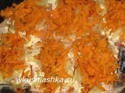 С луком морковкой картошкой горбуша